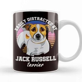 Baskı Dükkanı Easily Distracted By Jack Russel Terrier Dogs Fans Kupa Bardak