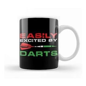 Baskı Dükkanı Easily Excited By Darts Dartist Bullseye Dart Throwing Team Kupa Bardak