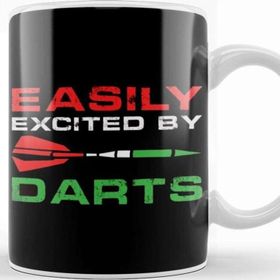 Baskı Dükkanı Easily Excited By Darts Dartist Bullseye Dart Throwing Team Kupa Bardak