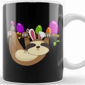 Baskı Dükkanı Easter Bunny Sloth With Egg Easter Sunday Kupa Bardak