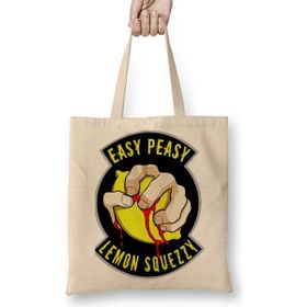 Baskı Dükkanı Easy Peasy Lemon Squezzy Bez Kadın Günlük Çanta