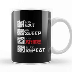 Baskı Dükkanı Eat Sleep Anime Repeat 02 Kupa Bardak