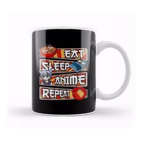 Baskı Dükkanı Eat Sleep Anime Repeat Cute Anime Obsessed 01 Kupa Bardak