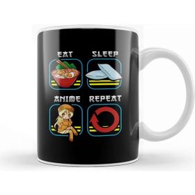Baskı Dükkanı Eat Sleep Anime Repeat Cute Anime Obsessed Kupa Bardak
