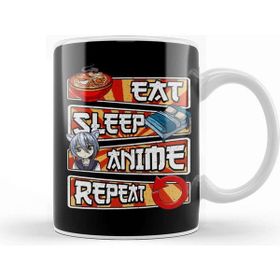 Baskı Dükkanı Eat Sleep Anime Repeat Cute Anime Obsessed Kupa Bardak