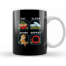 Baskı Dükkanı Eat Sleep Anime Repeat Cute Anime Obsessed Kupa Bardak