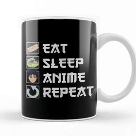 Baskı Dükkanı Eat Sleep Anime Repeat Kupa Bardak