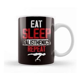 Baskı Dükkanı Eat Sleep Calisthenics Street Workout Gym Fitness Training Kupa Bardak