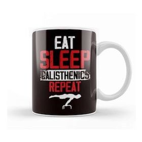 Baskı Dükkanı Eat Sleep Calisthenics Street Workout Gym Fitness Training Kupa Bardak