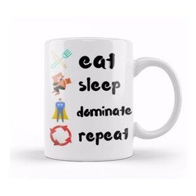 Baskı Dükkanı Eat Sleep Dominate Repeat Kupa Bardak