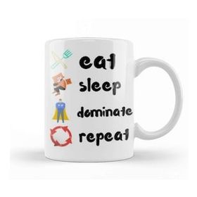 Baskı Dükkanı Eat Sleep Dominate Repeat Kupa Bardak