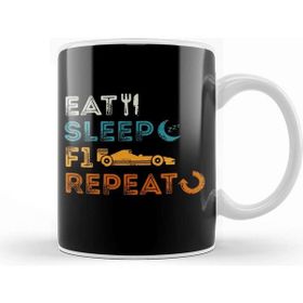 Baskı Dükkanı Eat Sleep F1 Repeat F1 Tasse Kupa Bardak