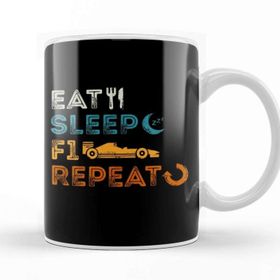 Baskı Dükkanı Eat Sleep F1 Repeat F1 Tasse Kupa Bardak