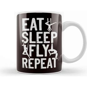 Baskı Dükkanı Eat Sleep Fly Aerial Silk Acrobatics Dancer Circus Aerialist Kupa Bardak