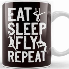 Baskı Dükkanı Eat Sleep Fly Aerial Silk Acrobatics Dancer Circus Aerialist Kupa Bardak