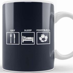 Baskı Dükkanı Eat Sleep Football Repeat 2 Kupa Bardak