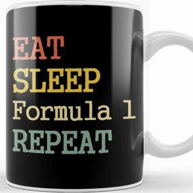 Baskı Dükkanı Eat Sleep Formula 1 Repeat Red Kupa Bardak