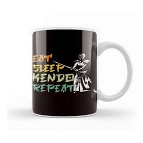 Baskı Dükkanı Eat Sleep Kendo Samurai Katana Japan Martial Arts Fighter Kupa Bardak