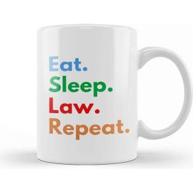Baskı Dükkanı Eat Sleep Law Repeat 02 Kupa Bardak