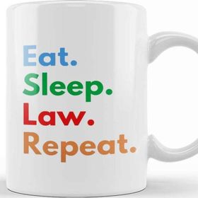 Baskı Dükkanı Eat Sleep Law Repeat 02 Kupa Bardak