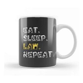 Baskı Dükkanı Eat Sleep Law Repeat Kupa Bardak