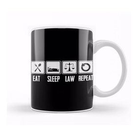 Baskı Dükkanı Eat Sleep Law Repeat School Lawyer Gift 01 Kupa Bardak