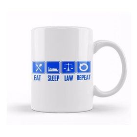 Baskı Dükkanı Eat Sleep Law Repeat School Lawyer Gift 02 Kupa Bardak