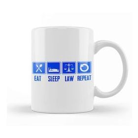 Baskı Dükkanı Eat Sleep Law Repeat School Lawyer Gift 02 Kupa Bardak