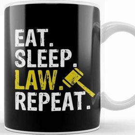 Baskı Dükkanı Eat Sleep Law Repeat School Lawyer Gift Kupa Bardak