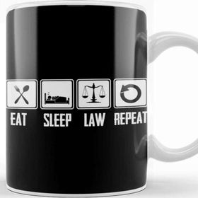Baskı Dükkanı Eat Sleep Law Repeat School Lawyer Gift Kupa Bardak