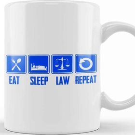 Baskı Dükkanı Eat Sleep Law Repeat School Lawyer Gift Kupa Bardak