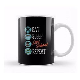 Baskı Dükkanı Eat Sleep Law School Repeat Kupa Bardak