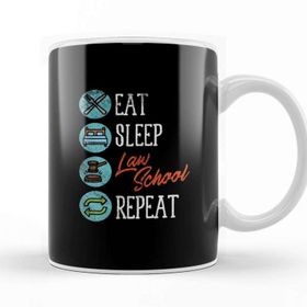 Baskı Dükkanı Eat Sleep Law School Repeat Kupa Bardak