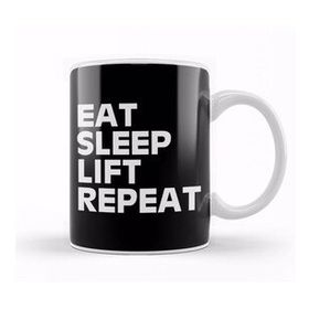 Baskı Dükkanı Eat Sleep Lift Repeat Kupa Bardak