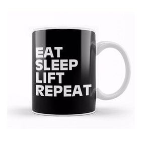 Baskı Dükkanı Eat Sleep Lift Repeat Kupa Bardak