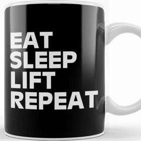 Baskı Dükkanı Eat Sleep Lift Repeat Kupa Bardak