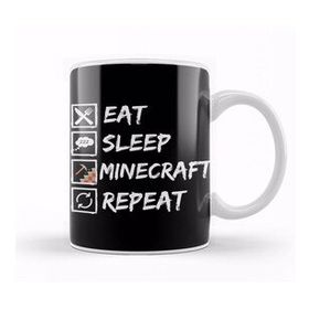 Baskı Dükkanı Eat Sleep Mine Repeat Minecraft Game Kupa Bardak