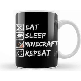 Baskı Dükkanı Eat Sleep Mine Repeat Minecraft Game Kupa Bardak