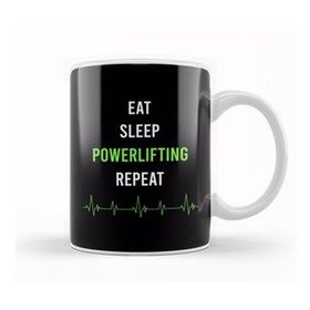 Baskı Dükkanı Eat Sleep Repeat Powerlifting Kupa Bardak