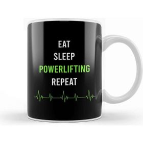Baskı Dükkanı Eat Sleep Repeat Powerlifting Kupa Bardak