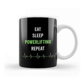 Baskı Dükkanı Eat Sleep Repeat Powerlifting Kupa Bardak