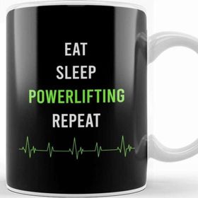 Baskı Dükkanı Eat Sleep Repeat Powerlifting Kupa Bardak
