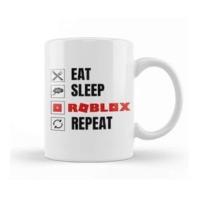 Baskı Dükkanı Eat Sleep Roblox Repeat Kupa Bardak