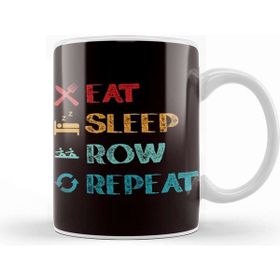 Baskı Dükkanı Eat Sleep Row Rowing Paddling Rowboat Kayaking Canoeing Oars Kupa Bardak