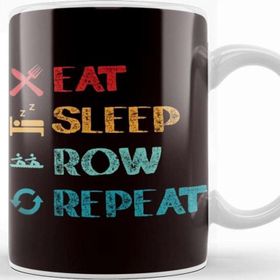 Baskı Dükkanı Eat Sleep Row Rowing Paddling Rowboat Kayaking Canoeing Oars Kupa Bardak
