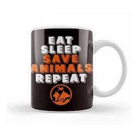 Baskı Dükkanı Eat Sleep Save Animals Dog Pet Animal Care Veterinarian Pets Kupa Bardak