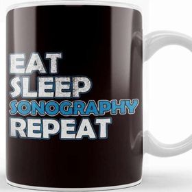 Baskı Dükkanı Eat Sleep Sonography Sonographer Ultrasound Echography Kupa Bardak