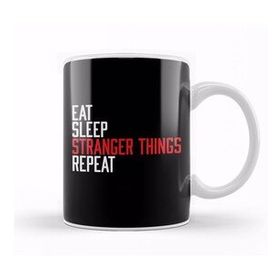 Baskı Dükkanı Eat Sleep Stranger Things Repeat Kupa Bardak