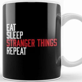 Baskı Dükkanı Eat Sleep Stranger Things Repeat Kupa Bardak