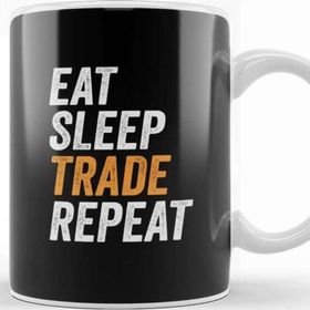 Baskı Dükkanı Eat Sleep Trade Repeat Funny Trading Gift For Traders Kupa Bardak